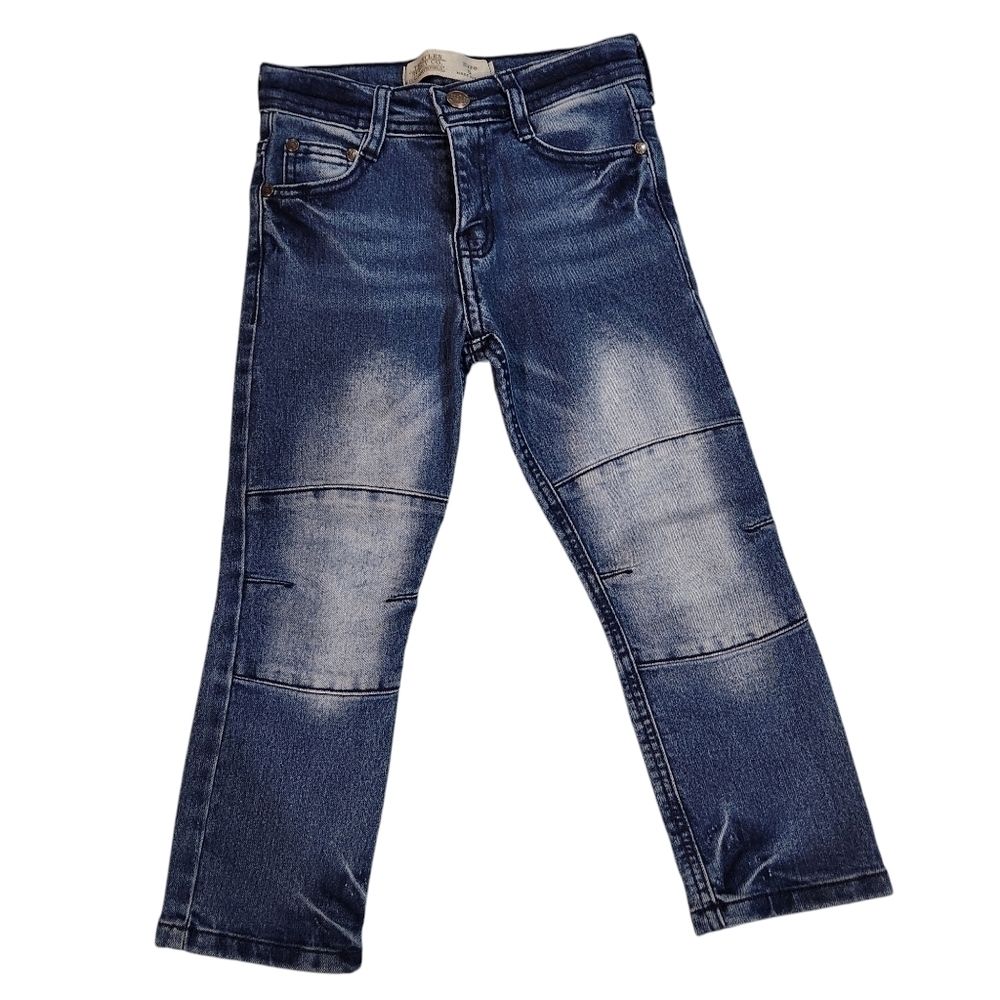 Boys Straight Leg Denim Jeans Non Adjustable Waist Classic Five Pocket Pants 5